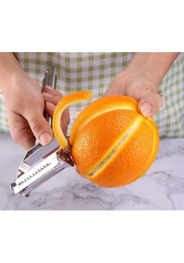 Createtech Mutfak İçin Paslanmaz Çelik Sebze Julienne Soyucu, Çift Taraflı Bıçaklı Kesici, Sandviç Peyniri Ve Sosis Dilimleyici Şeffaf