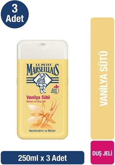 Le Petit Marseillais Vanilya Sütü Banyo ve Duş Jeli 3 x 250 ML