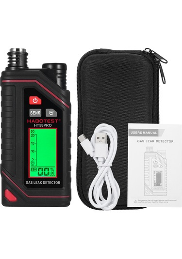 Habotest Ht58pro Şarj Edilebilir Doğal Gaz Dedektörü Siyah