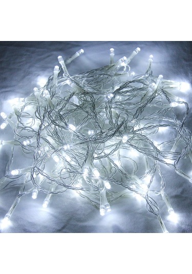 Sones 5m İp Dekorasyon Işığı, Noel Partisi İçin, 50 Led, Beyaz Işık, Pil İle Çalışır Diğer