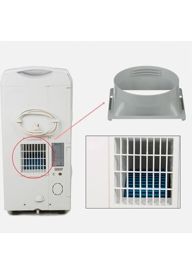 Sayaç Uzatma Aksesuarları Hortum Bağlantısı Dairesel Arayüz Ac Pencere Kiti Klima Hortumu Flat Mouth 150mm