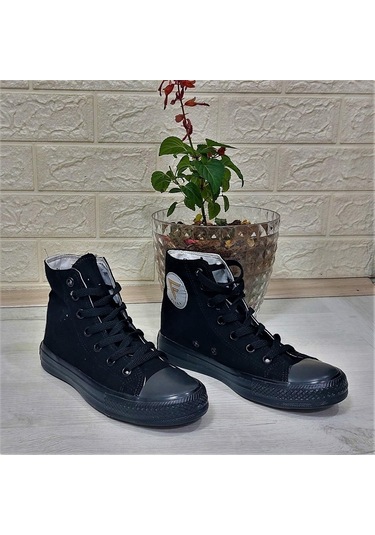 Fiyra 555 Siyah-siyah Uzun Unisex Sneaker Keten Spor Ayakkabı 001