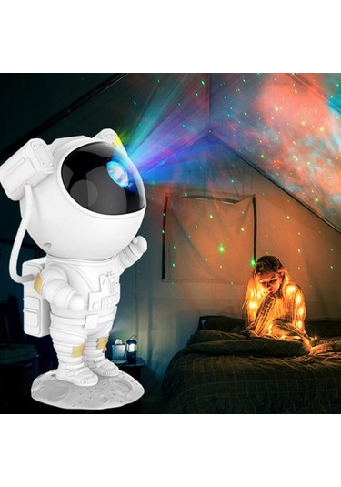 Weichuang01 Astronot Projektör Night Light Lambası - Beyaz Beyaz