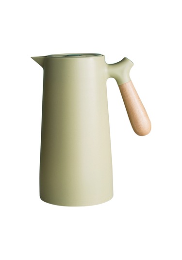 Büyük Termal Kahve Sürahi Çift Duvarlı Termos Ev Cam Yeşil Yeşil