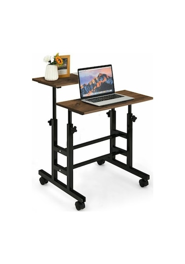 Sekizincicaddedizayn Yükseklik Ayarlı Bilgisayar/Laptop Ve Çalışma Masası -Ceviz 70X60 Ceviz