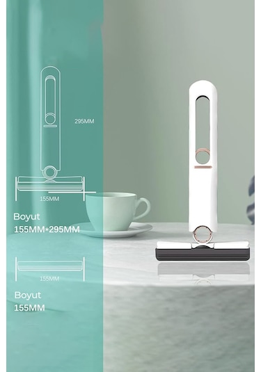 Neutron NTL-PM-15 Taşınabilir Mini Mop Temizlik Paspası ve Cam Silme Aparatı Beyaz