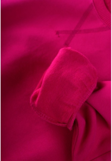 Cigit Basic Karyoka Detaylı Sweatshirt Takım 3-8 Yaş Fuşya