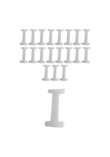 Kına Atölyesi 20 Ad Karışık Pleksi Harfleri 4Cm Gümüş