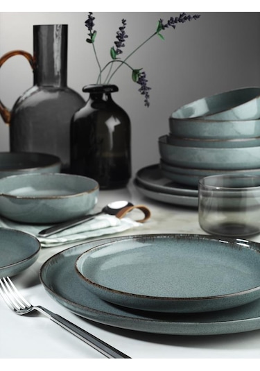 Kütahya Porselen Pearl Mood 24 Parça Yemek Takımı Mavi