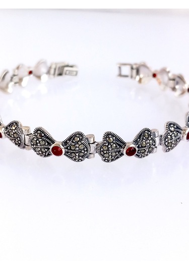 925 Ayar Gümüş Işıltılı Kelebek Tasarım Kadın Markazit Bileklik Doğum Günü Hediye Gümüş