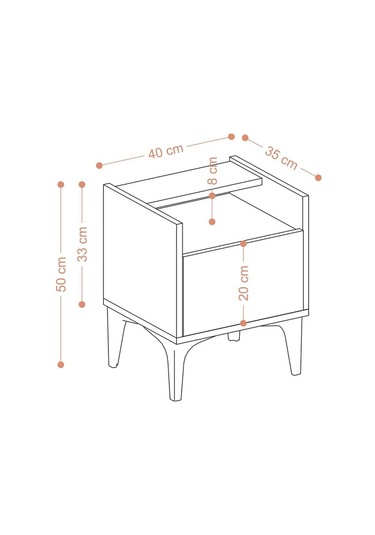 Decormet Zeze Komodin Dec0100 Ahşap