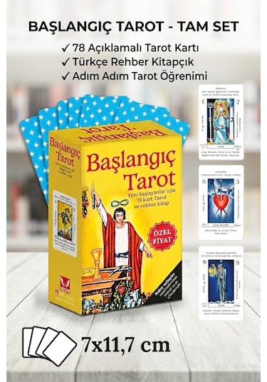 Başlangıç Tarot / Yeni Başlayanlar İçin Açıklamalı 78 Tarot Kartı Ve Rehber Kitap
