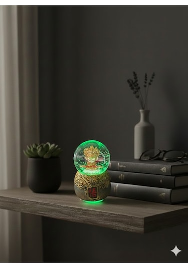 Rgb Işıklı , Müzikli , Oyuncak Figürlü Kar Küresi