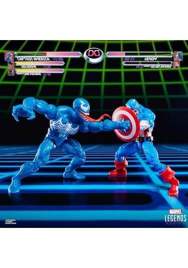 Hasbro Marvel Legends Gamerverse Captain America Vs Venom Retro Video Game İkili Aksiyon Figür Seti