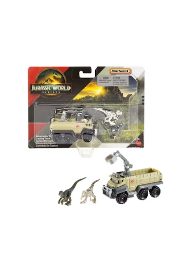 Matchbox Jurassic World Dino Transporter Arabaları Velocıraptor B Çok Renkli