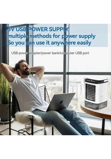 White Taşınabilir Klima 3-speed Küçük Ac Ünitesi Mini Hava