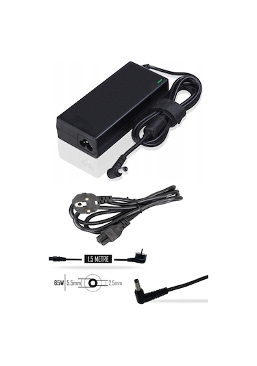 Notebook Adaptör 65w - Asus X55a Muadili İle Uyumlu