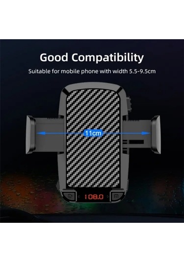 Sones Cs14 Araç İç Hava Firar Dağı Telefon Standı Mp3 Çalar Fm Bluetooth Verici