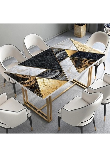 Masa Kaplama Folyosu Mobilya Masa Kaplama Folyoları Soyut Mermer (540882842)