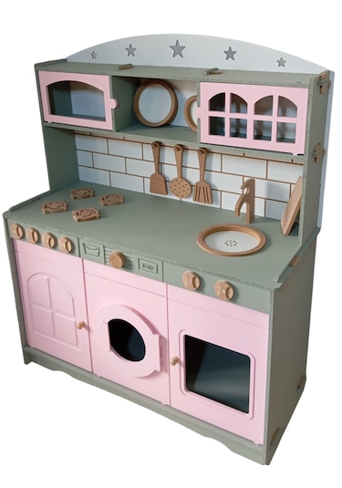 Üç Kapaklı Boyalı Mutfak Seti