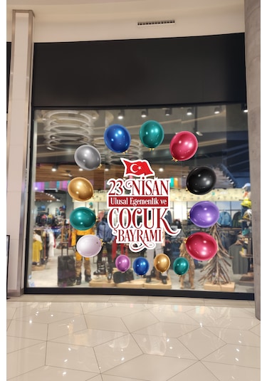 Crevidi 23 Nisan Çocuk Bayramı Duvar Ve Vitrin Süsü Renkli