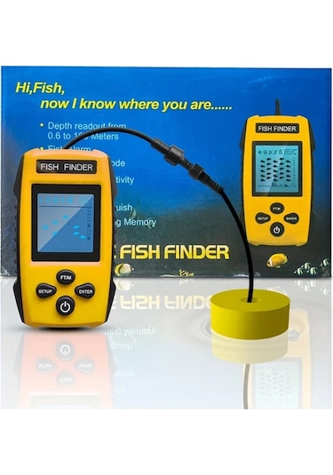 Willowhaven Tl88 Sarı Kablolu Portatif Sonar Balık Bulucu 45 Derece Derinlik Sensörü Göl Ve Deniz Balıkçılığı İçin