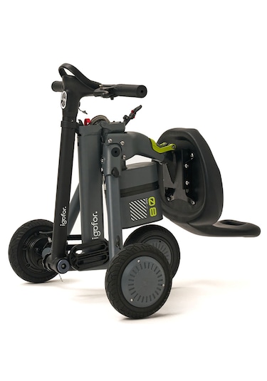 İgofor 3 Tekerlekli Katlanabilir Elektrikli Oturulabilir Scooter Gri