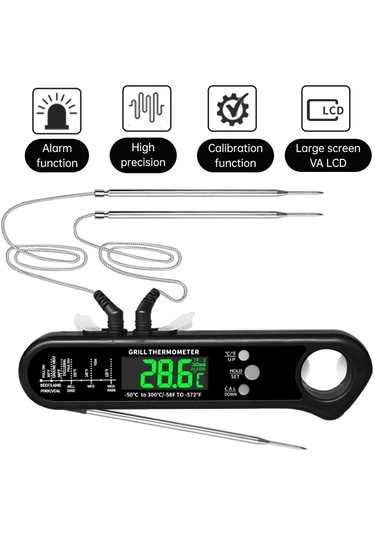 Pişirme Için Dijital Et Termometresi Pille Çalışan Siyah
