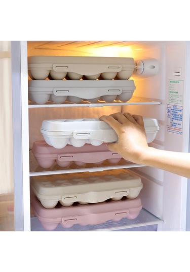 Padalink Pembe 12 Hücreli Yumurta Saklama Kutusu, Kapaklı Kilitli, Çarpıtkor, Taze Tutucu, Birbirine Yerleştirilebilir, Mutfak Ve Buzdolabı Organizerı Diğer