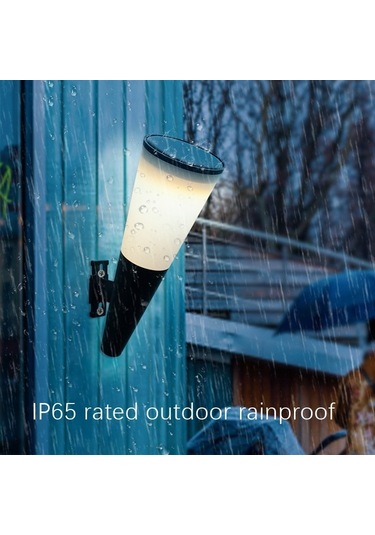 Cbtx Bahçe Aydınlatma N230 Dış Mekan Solar Bahçe Dairesel Koni Duvar Lambası, Stil: Renkli Işık