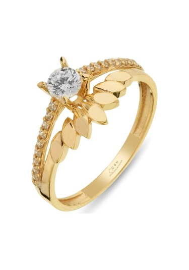 Çgk Çiğdem Gürel Kuyumculuk Tektaş Altın Yüzük Zytt014 Sarı