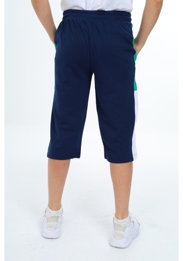 Erkek Çocuk Garni Detaylı Kapri Alt 12204 Lacivert
