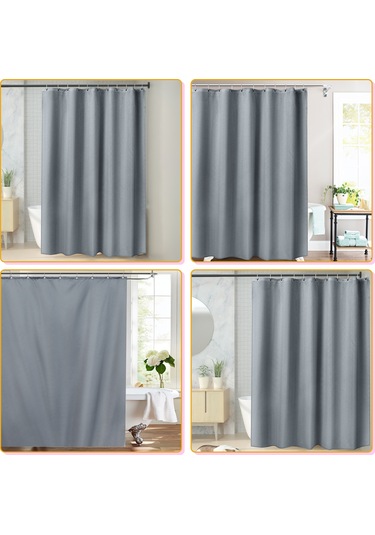 Duş Perdesi 180x180 Tekstil Banyo Perdesi Küf Tutmaz, Su İtici, Yıkanabilir Diğer