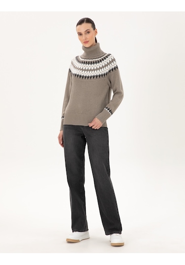 Pierre Cardin Kadın Vizon Kazak /triko 50291034-vr052 Vizon