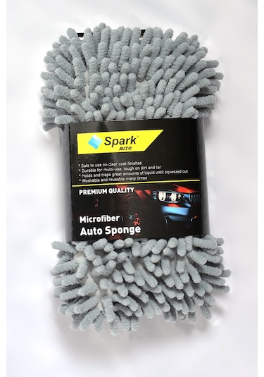 Spark Mikrofiber Oto Yıkama Süngeri ve Temizlik Eldiveni Set 2'li