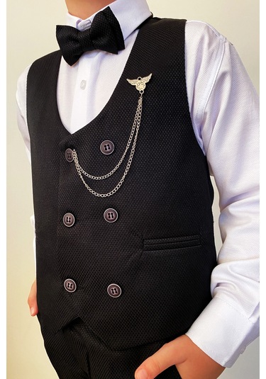 Erkek Çocuk Takım Elbise Panyonlu Yelekli Takım Elbise 001
