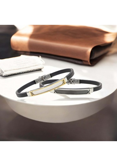 Fm İsim Yazılabilir Kişiselleştirilebilir Çelik Bileklik 3183scb024 Siyah