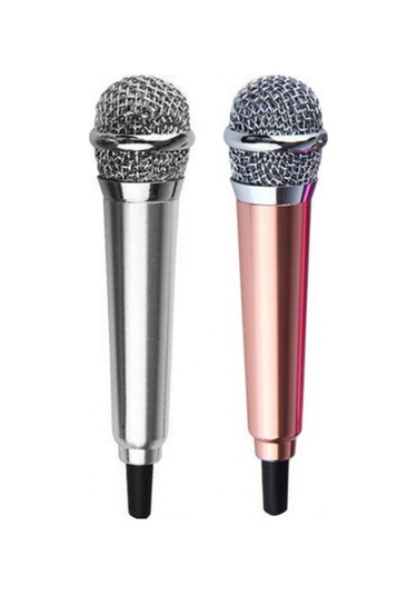 İphone Uyumlu Android İçin Standlı 3,5 Mm Mini Kondenser Mikrofon Telefon Karaoke Mikrofonu