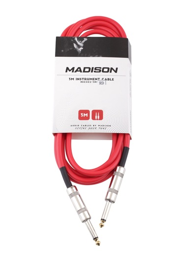 Madison Gitar Kablosu 3 Metre- Kırmızı