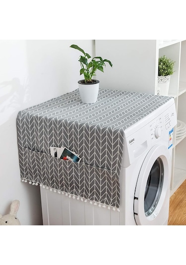 Buzdolabı Örtüsü Gri - Koyu Gri