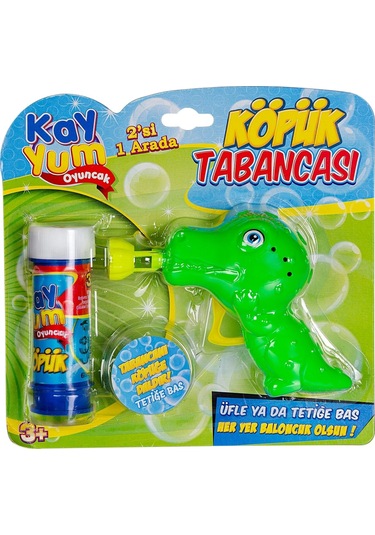 Timsah Figürlü Köpük Tabancası - Baloncuk Tabancası - Köpüklü Silah - Baloncuk Oyunu Yeşil