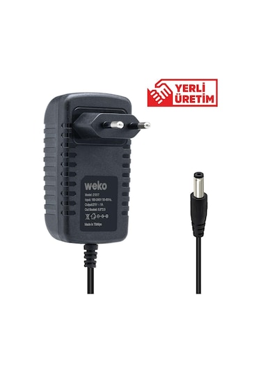 Weko 21 Volt - 1 Amper 5.5 2.5 Uçlu Priz Tipi Adaptör