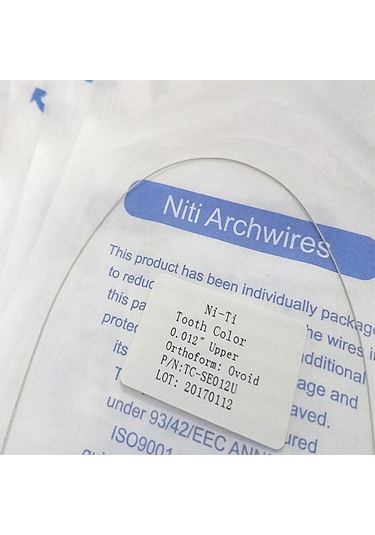 Diş Ortodonti Niti Süper Elastik Görünmez Diş Rengi Kemer Teli Yuvarlak Dikdörtgen Oval Şekil Malzemesi 5 Pcs 16 22 Lower