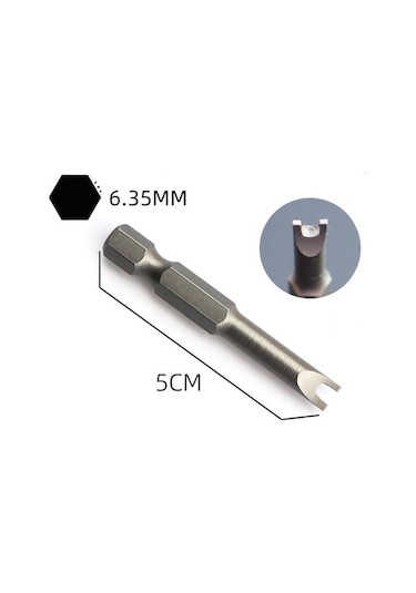 Yihemaoyi 5 Adet Özel Şekilli Tornavida Seti 50mm U Şeklinde Y Tipi Üçgen İç Çapraz Üç Noktalı Tornavida Bit Aracı