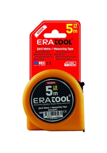 Şerit Metre 5 19mm - Sarı Era12527