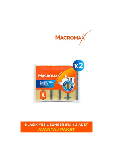 Klasik Yeşil Sünger - 2x5 Avantaj Paket