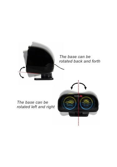 Sones Tr-9601 Ayarlanabilir Eğim Ölçer Eğim Ölçer Bulucu Aracı Araba Araç İnklinometre Ölçer Siyah