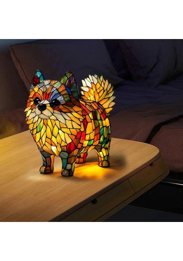 Dachshund Lambası Led Işık Dekorasyonu Puw0518 - Ev Dekorasyonu İçin Sevimli Köpek Gece Lambası Çok Renkli