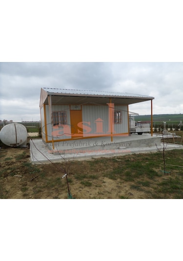 21M² 1+1 Çatı+Verandalı Dış Sac İç Pvc Kaplamalı Konut Konteyner