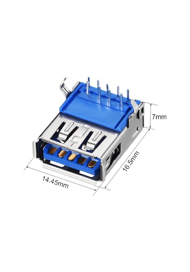 Usb 3.0 Dişi Konnektör 9 Pin Pcb Şase Dişi Usb Soket 10 Adet